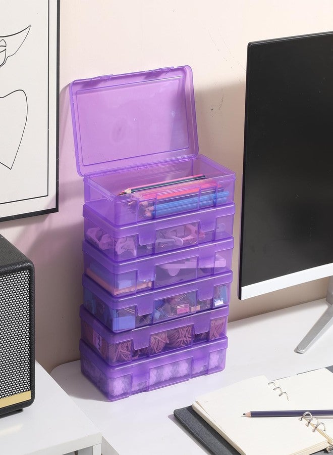 novelinks 9 Pack Plastic Storage Containers Color Arts & Crafts Storage Boxes & Organizers Stackable Containers With Lids For Organizin (Set 6) - Image 4