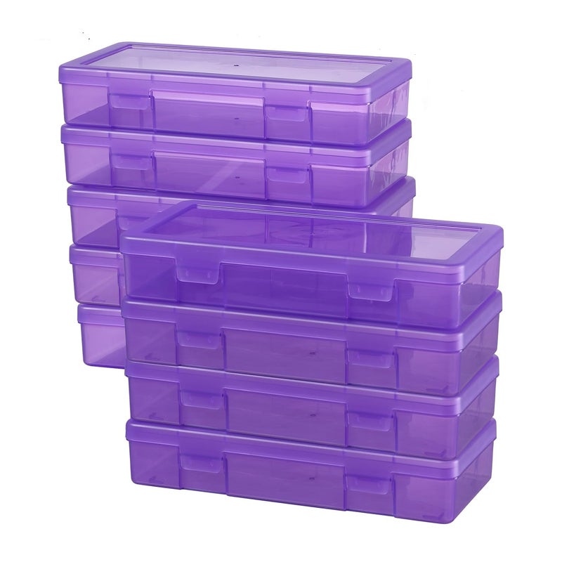 novelinks 9 Pack Plastic Storage Containers Color Arts & Crafts Storage Boxes & Organizers Stackable Containers With Lids For Organizin (Set 6) - Image 1