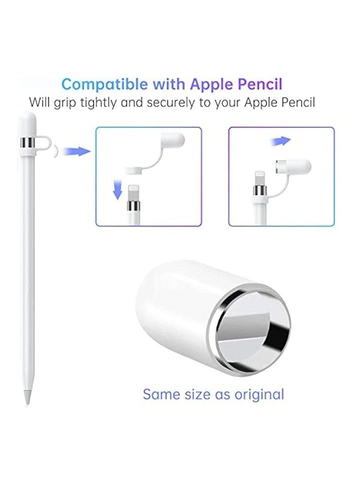 PROMASS Magnetic Replacement Cap and Charger Adapter for Apple Pencil 1st Generation (with Silicone Protective Cap Holder)  - Image 3