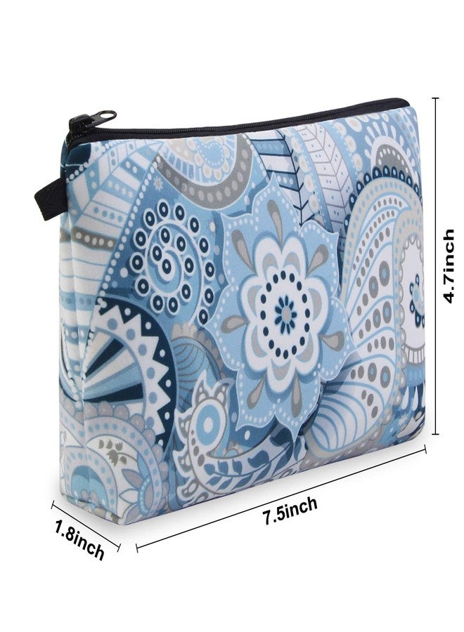 MAGEFY Makeup Bag 6 Styles Portable Travel Cosmetic Bag for Women Flower Patterns Zipper Pouch Sloth Gifts Makeup Pouch with Black Zipper (6 packs) - Image 4