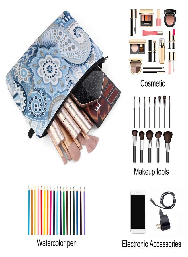 MAGEFY Makeup Bag 6 Styles Portable Travel Cosmetic Bag for Women Flower Patterns Zipper Pouch Sloth Gifts Makeup Pouch with Black Zipper (6 packs) - Image 5