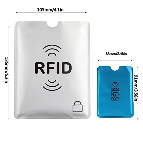 Schembo 16 RFID Blocking Sleeves Set (12 Colorful Credit Card Protector RFID Blocking Sleeve & 4 RFID Passport Holder). Effectively Protect Your Credit, Debit, and ID Cards From Electronic Theft. - Image 3