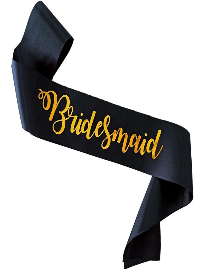 ماجنوسون جاردن وشاح وصيفات الشرف من ماغنوسون جاردن باللونين الأسود والذهبي، هدايا اقتراح وصيفات الشرف من العروس، زينة حفلة توديع العزوبية، إكسسوارات حفل الزفاف لفريق العروس ووصيفاتها - Image 2