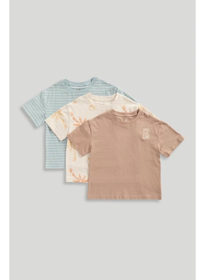 mothercare 3 Pack Palm T-Shirts  - Image 1
