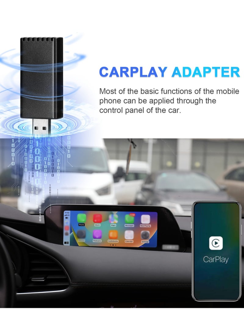 Generic - محول دونجل Carplay اللاسلكي للسيارة سلكي إلى صندوق Carplay اللاسلكي USB-A/USB-C التوصيل والتشغيل متوافق مع سيارة CarPlay السلكية في المصنع - Image 1