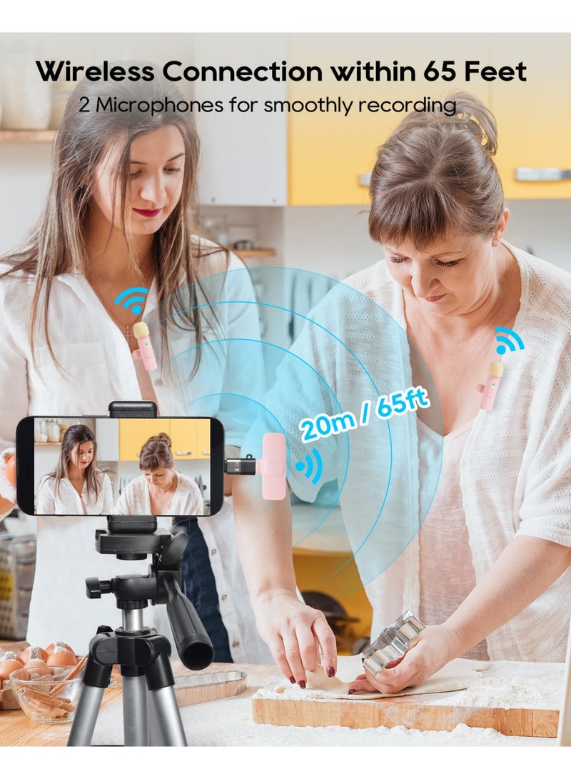 X-level Wireless Lavalier Microphone for Type-C Phone- Plug-Play Wireless Mic with 2 Microphone for USB-C Android Phone and iPhone Video Recording- Interview- Vlog- Auto Sync and Noise Reduction Youtube Tiktok Podcast Interview content creators, Tiny Microphones - 2.4 GHZ - Image 5