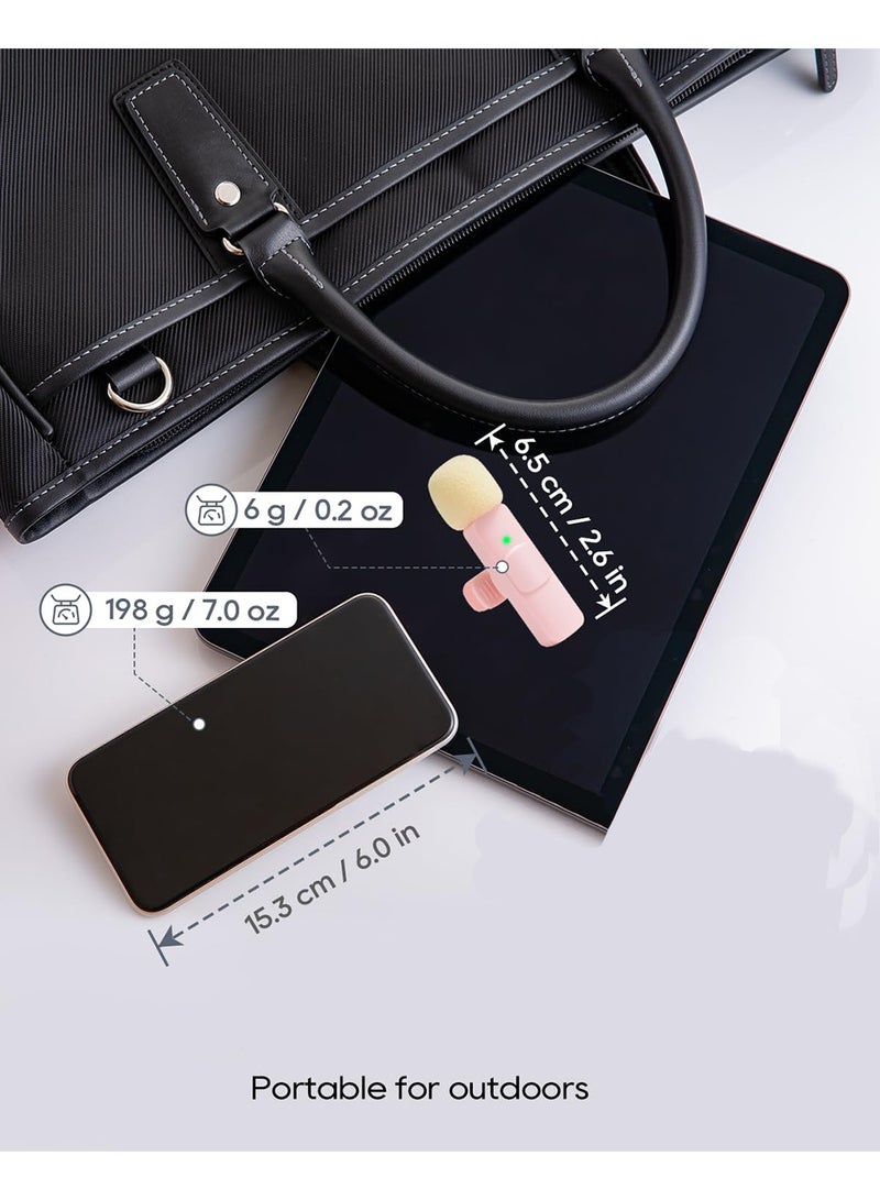 X-level Wireless Lavalier Microphone for Type-C Phone- Plug-Play Wireless Mic with 2 Microphone for USB-C Android Phone and iPhone Video Recording- Interview- Vlog- Auto Sync and Noise Reduction Youtube Tiktok Podcast Interview content creators, Tiny Microphones - 2.4 GHZ - Image 4