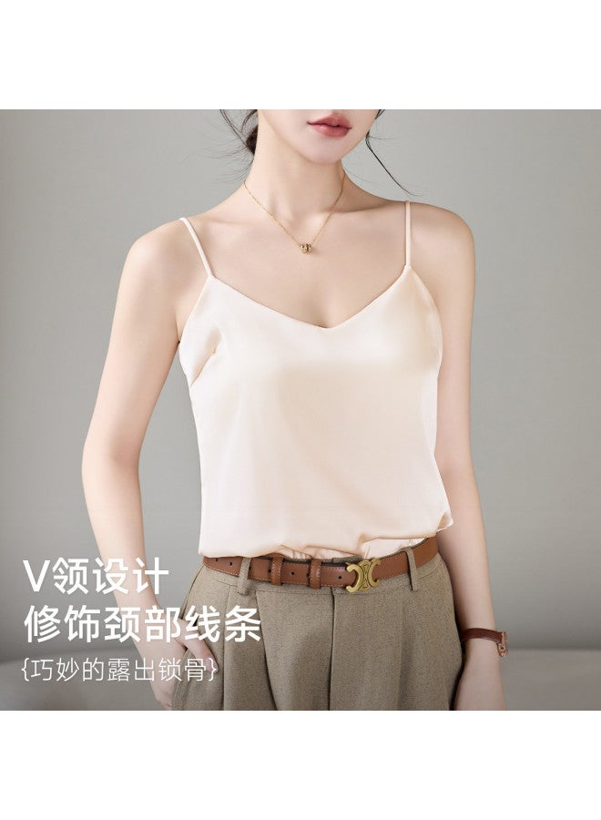 Fenton icy-silk Wireless Camisole - Thin Summer Layering Top With Built-in Bra - Image 3