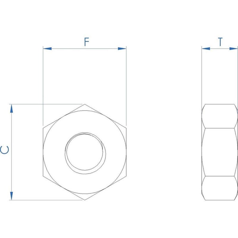 Fullerkreg 5/8"-11 Stainless Steel Finished Hex Nut, 304 Stainless Steel Nut (5 pcs) - Image 5