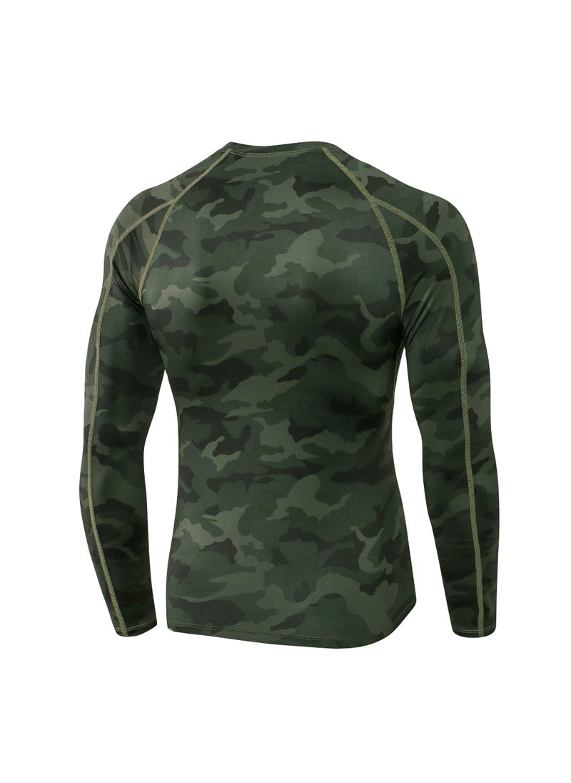 Loquat Men Quick Dry Breathable Long Sleeve Shirt Green  - Image 2