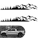 MOXRUQ 2 PCS Car Mountains Tree Vinyl Decals 328Ft056Ft Auto Mountain Tree Forest Graphic Stickers Decoration for Car Body Door Side Truck Tailgate Universal for Most Cars Black - Image 2