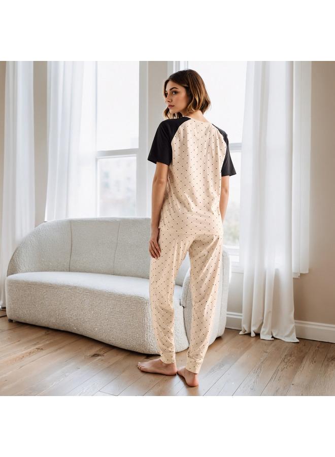 سبلاش فيڤ طقم بيجامة مطبوع - Image 3