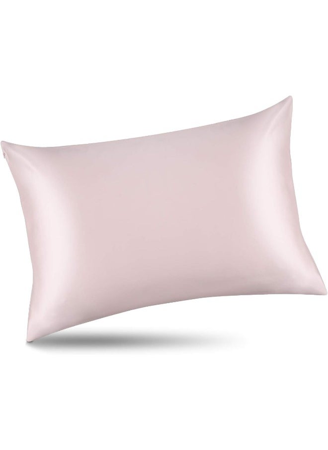 ALASKA BEAR ALASKA BEAR - Natural Silk Pillowcase, Hypoallergenic, 19 momme, 600 thread count 100 percent Mulberry Silk, Standard Size 50x75 cm with hidden zipper(Pink)  - Image 2