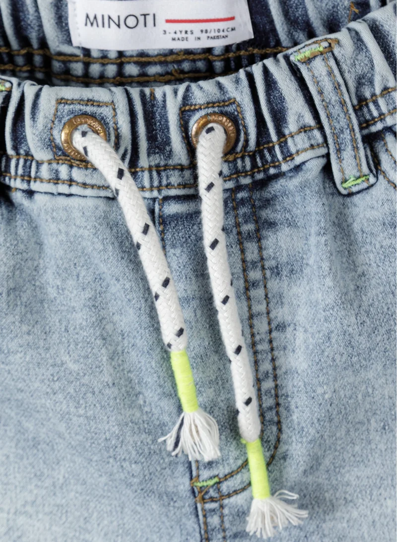 MINOTI Kids' Denim Shorts with Rolled Hem
