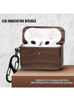 erorex Wood Case For 2021 Airpod 3 Protective Cover Carabiner Case Full Body Wood Case Natural Wood Case Carabiner Clip Case Handcrafted Case Sustainable Airpod Case Handcrafted Airpod Case  - Image 5