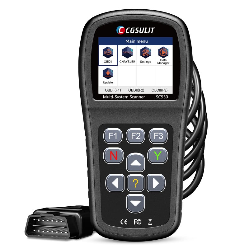 OBD2 Scanner All System Code Reader for Dodge Chrysler Jeep Car Scanner with Reset SRS ABS EPB SAS Transmission Engine Light CKP Relearn etc 30 Special Functions Bidirectional Diagnostic Scan Tool
