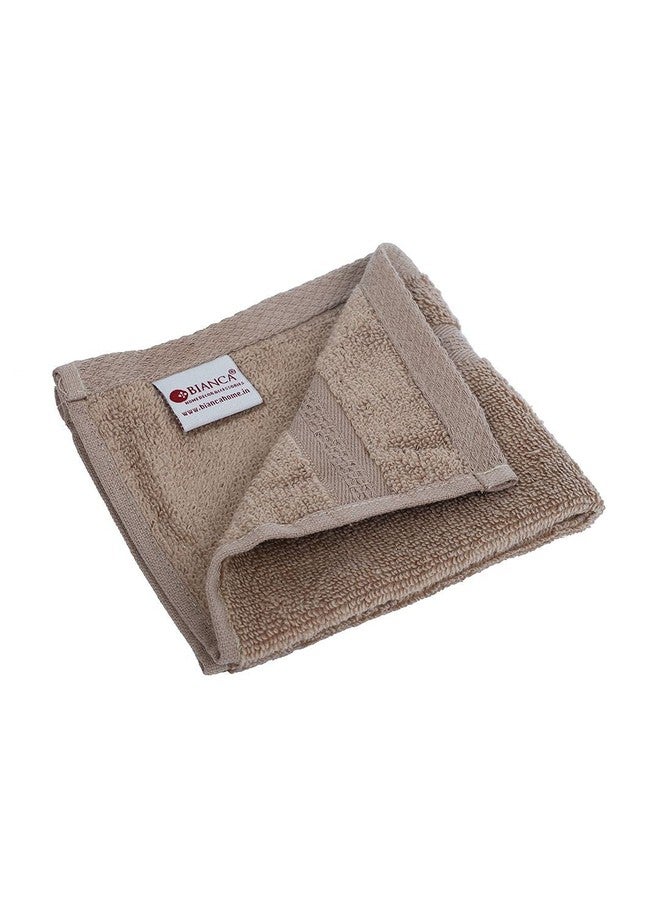 BIANCA Ultra Soft Zero Twist 100% Cotton Towel-8pc Face Towel (Paradiso) | Super Absorbent, Fluffy | AeroCore Organic Technology - for Men, Women, Gym, Kitchen Solid-Wheat/Navy - Image 4