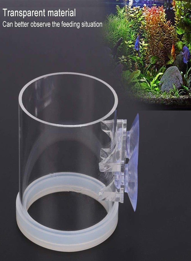 Jauarta Acrylic Transparent Fish Feeding Ring Food Feeder with Suction Cup for Aqarium Fishing - Image 2