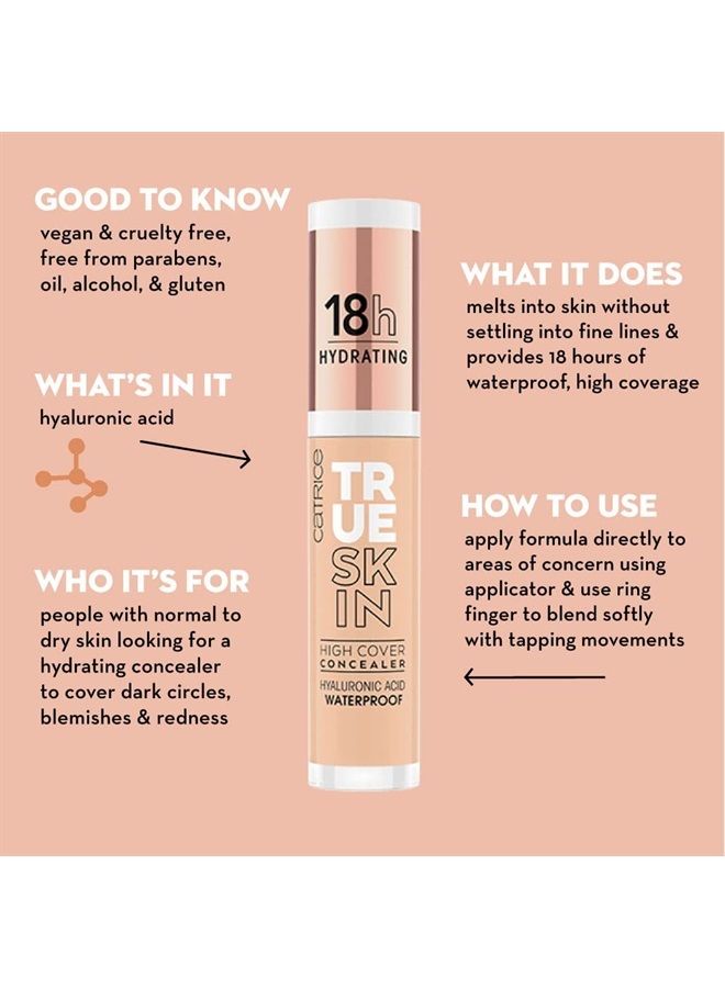 Catrice True Skin High Cover Concealer | Waterproof & Lightweight for Soft Matte Look | Contains Hyaluronic Acid & Lasts Up to 18 Hours | Vegan, Cruelty Free, Gluten Free (002 | Neutral Ivory) - Image 4