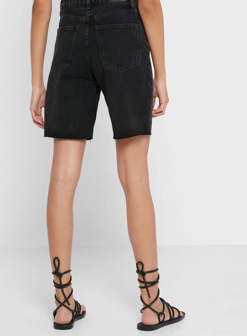 MANGO Denim Mini Shorts