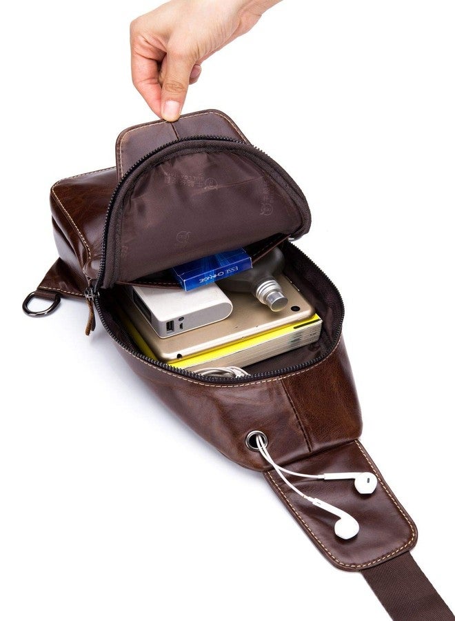 بول كابتن حقيبة كتف جلدية رجالية، حقيبة صدر، حقيبة كروسبودي، حقيبة ظهر للأعمال، حقيبة خارجية - Image 3