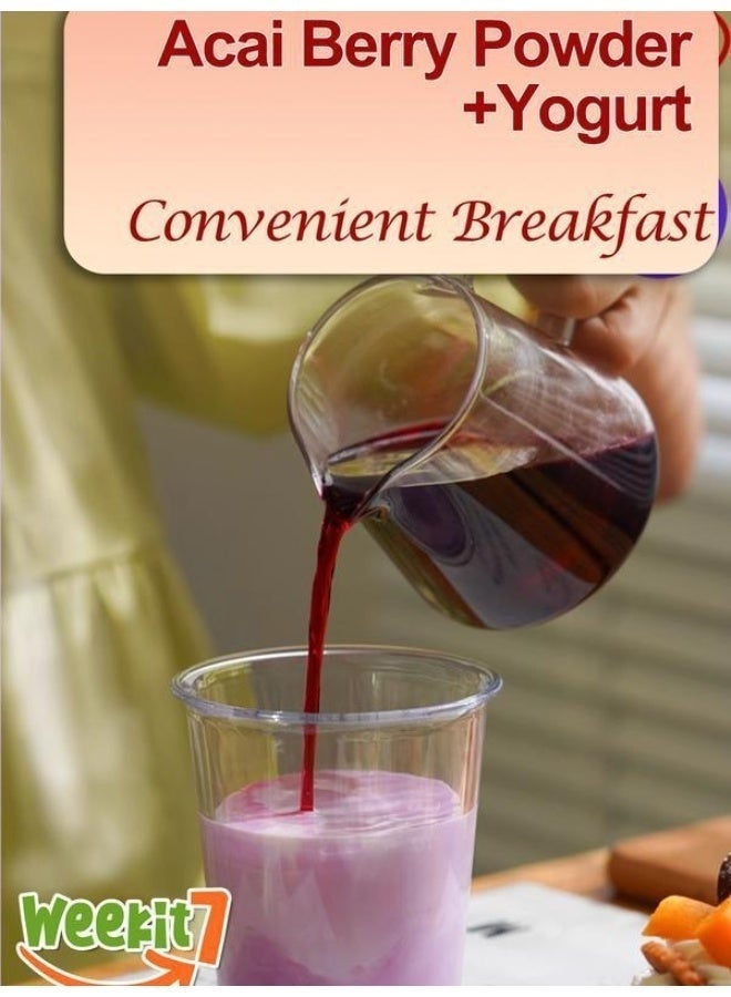 WEEKiT7 2 Packs Acai & Cranberry Beauty Powder – Radiant Skin, Anti-Aging, Detox Superfood for Women – Natural Glow Support 35g*2 (Packing May Vary) - Image 5