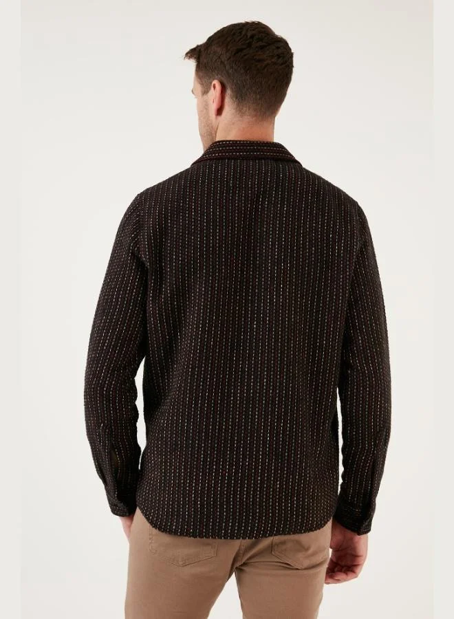 Buratti  Buratti Patterned Pocketed Regular Fit Long Sleeve Winter Shirt for Men SHIRT CF24W127187 for Men | Best Price UAE