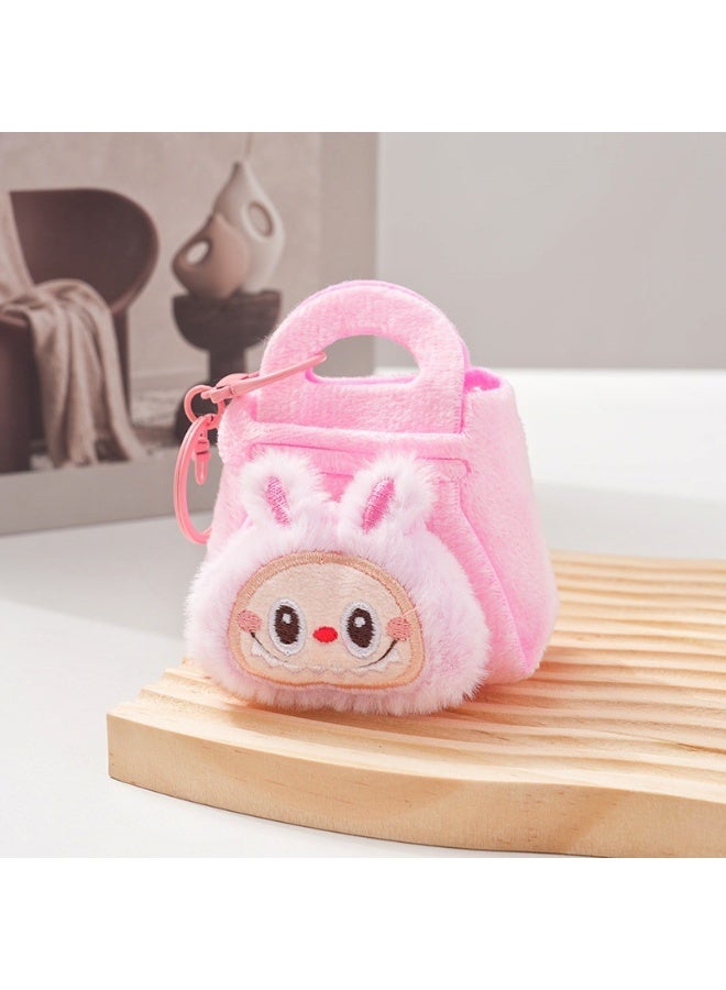 Labubu Plush Coin Storage Bag Pendant Cartoon Keychain Hanging Accessory Claw Machine Doll Toy - Image 1