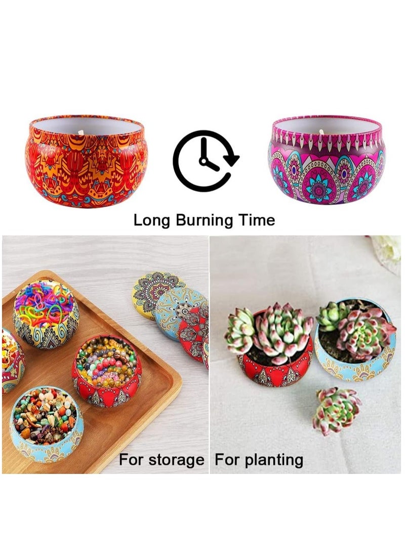 HaHaHai 6 Pack Scented Candles Gift Set – Natural Soy Wax with Dried Flowers – Long Lasting Aromatherapy Jar Candles for Home Fragrance, Yoga & Relaxation – Ideal Ramadan Gift  & Eid Home Décor - Image 5