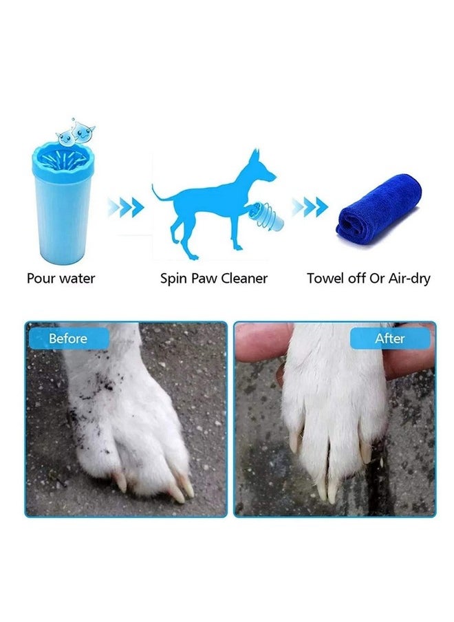 Dog Paw Cleaner, Portable Dog Feet Washer Pet Cleaning Brush Cup For Wash (Small) 9X11X9Cm/3.5X4.3X3.5In + Dog Nail Cutter With Clipper (Color May Vary) - pzsku/Z7986585355395A58C0FCZ/45/_/1728311657/905637f0-7a58-432a-94bd-c33d272a123a