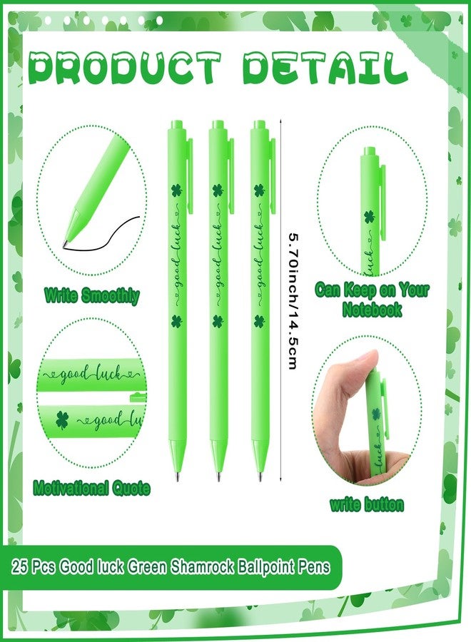 Fullhawl 25 Sets St Patricks Day Gifts for Coworkers Shamrock Ballpoint Pens with Irish Blessing Notebook Thank You Tags Irish Party Favors School Gifts for Staff Teacher Coworker - Image 2