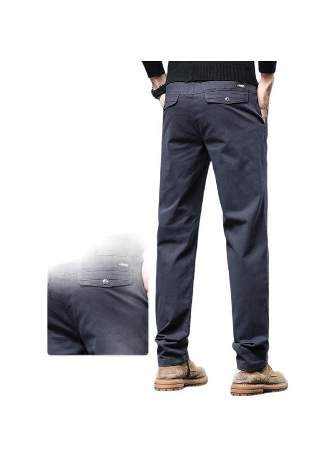 Jeep Autumn And Winter New Straight-Leg Pants Men'S Casual Pants Loose Elastic Long Trousers Men'S Pants - Image 1