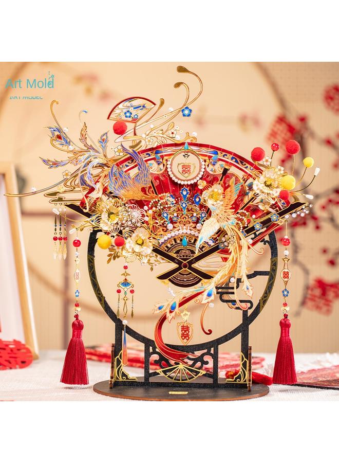 Bluejw Guofeng Xi Fan 3D Puzzle Model Metal Assembled Creative Toys Handmade DIY Gift For Girlfriend - Image 4