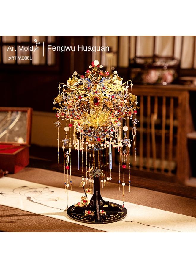Bluejw Guofeng Xi Fan 3D Puzzle Model Metal Assembled Creative Toys Handmade DIY Gift For Girlfriend - Image 3
