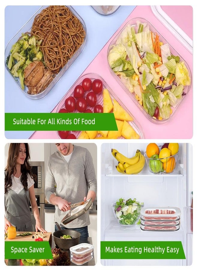 Abnaok Deli Meat Container for Fridge, Bacon Lunch Meat Container for Refrigerator, Meal Prep Containers, Stackable Food Storage Boxes with Lid for Cold Cuts, Salami, Deli, Lunch Meat, BPA Free, 18.6oz - Image 5