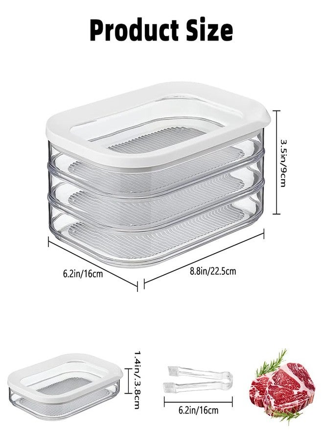 Abnaok Deli Meat Container for Fridge, Bacon Lunch Meat Container for Refrigerator, Meal Prep Containers, Stackable Food Storage Boxes with Lid for Cold Cuts, Salami, Deli, Lunch Meat, BPA Free, 18.6oz - Image 2
