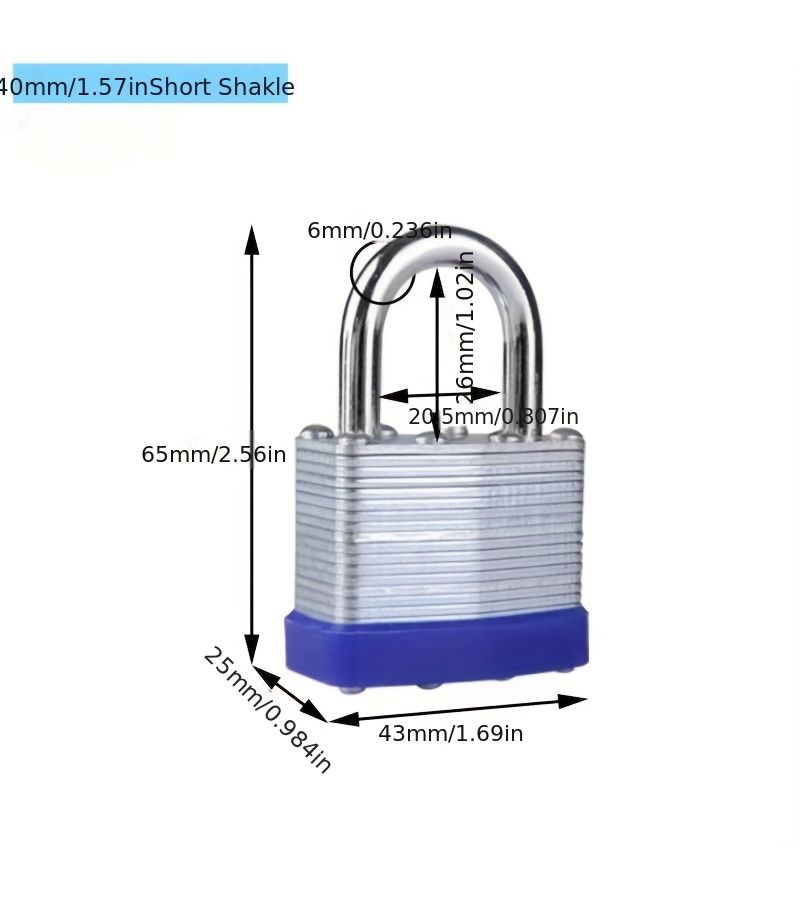 Black Short Shackle 4 Pack Keyed Alike High Security Padlocks Heavy Duty Outdoor Weather Resistant - Image 3
