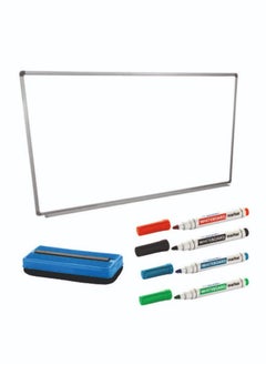 Dolphin 1 pc Dolphin Whiteboard 30x45cm with 1 pc Dolphin Whiteboard Eraser and 4 pcs Assorted colors Dolphin Whiteboard Markers 