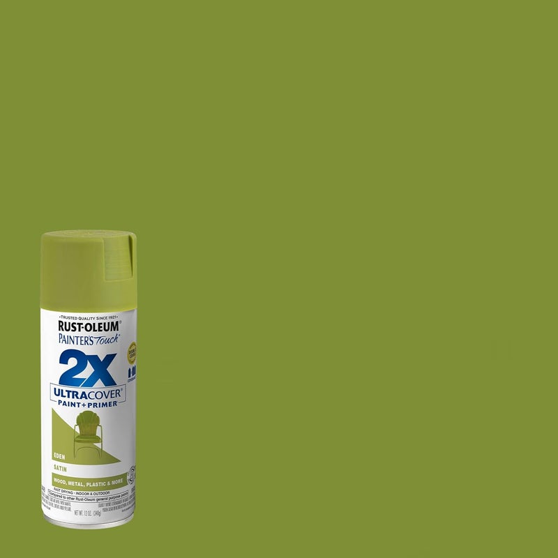 Rust-Oleum Painter's Touch 2X Ultra Cover Spray Paint, Satin Eden, 12 Ounce - Image 2