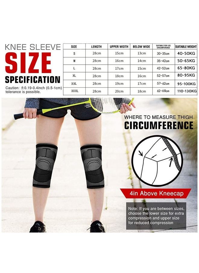 2-Piece Knee Brace Compression Knee Sleeve for Men & Women Knee Pad Support Running Cycling Basketball with Adjustable Strap Wrap - pzsku/Z7986B8954A9B1DE9908EZ/45/_/1652194398/d08f154b-7cda-4f66-a554-053d99088a5f