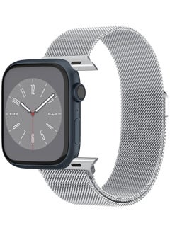 Spigen Metal Fit Band for Apple Watch Ultra 2 /Apple Watch Ultra (49mm) / Series 9/8/7 (45mm), Series SE2/6/SE/5/4 (44mm) and Series 3/2/1 (42mm) Milanese Band Strap - Silver  - Image 3