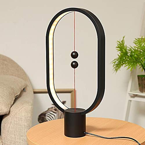 SILENCIO Heng Balance LampCreative Smart Balance Magnetic Lamps Switch LED Table LampUSB Powered Recharged LED Table Lamp Desk Lamp for HomeOffice Black - Image 1