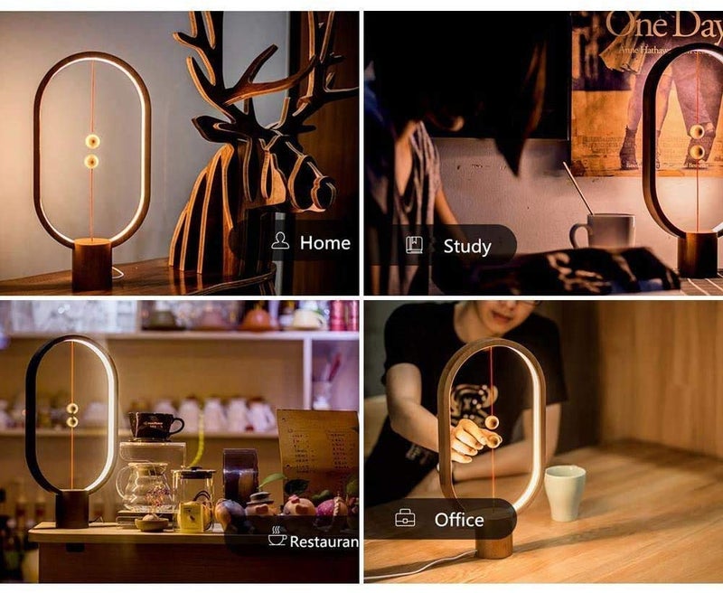 SILENCIO Heng Balance LampCreative Smart Balance Magnetic Lamps Switch LED Table LampUSB Powered Recharged LED Table Lamp Desk Lamp for HomeOffice Black - Image 3