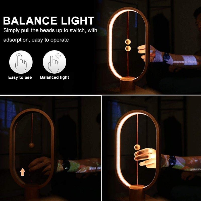 SILENCIO Heng Balance LampCreative Smart Balance Magnetic Lamps Switch LED Table LampUSB Powered Recharged LED Table Lamp Desk Lamp for HomeOffice Black - Image 2