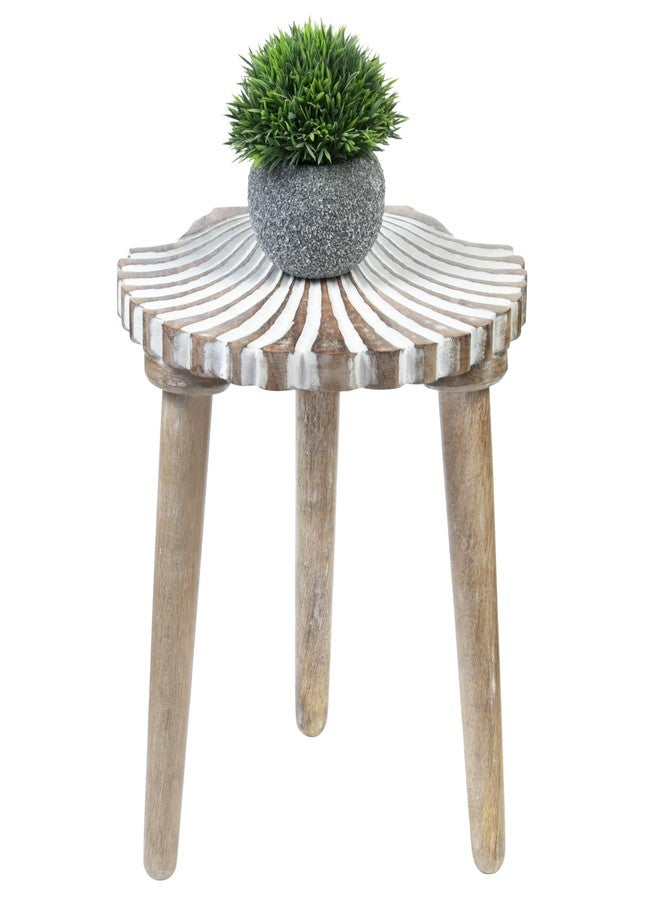 Crocon Side Table - Small End Table for Living Room, Bedroom, Office, Patio, Nightstand, Coffee Table, Wood Stool for Plants, 11.7x12.5 Inch - Image 1