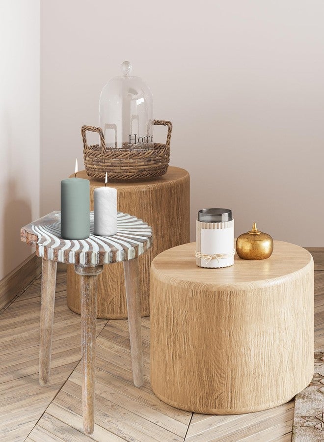 Crocon Side Table - Small End Table for Living Room, Bedroom, Office, Patio, Nightstand, Coffee Table, Wood Stool for Plants, 11.7x12.5 Inch - Image 4