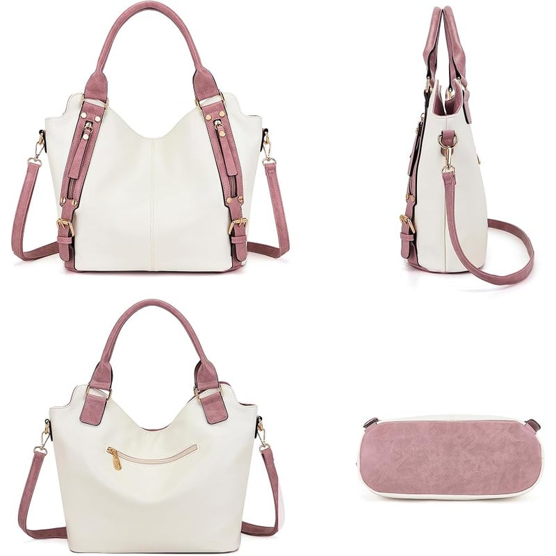 Soperwillton Crossbody Bags for Women Large Hobo Purse PU Leather Shoulder Handbag Ladies Tote Wallet Set 2PCS - Image 4