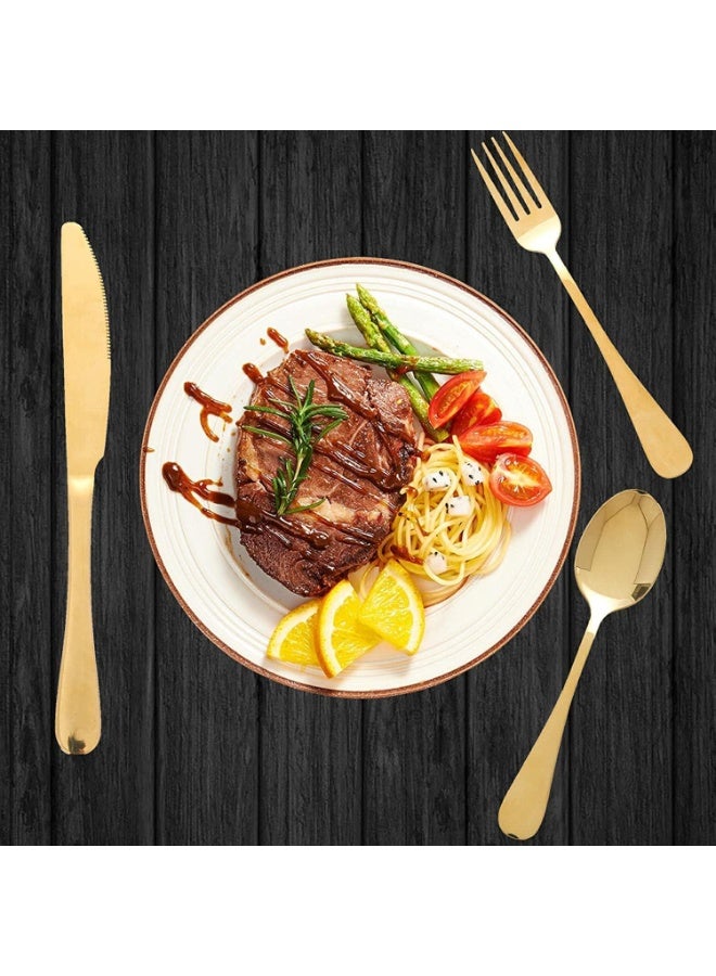 بلومنغ تايم أدوات مائدة من الفولاذ المقاوم للصدأ 24 قطعة هدية مجموعة صناديق ، سكين ستيك الغربية ، شوكة وملعقة مجموعة أدوات المائدة ، أدوات المائدة رف هدية مجموعة صناديق - Image 3