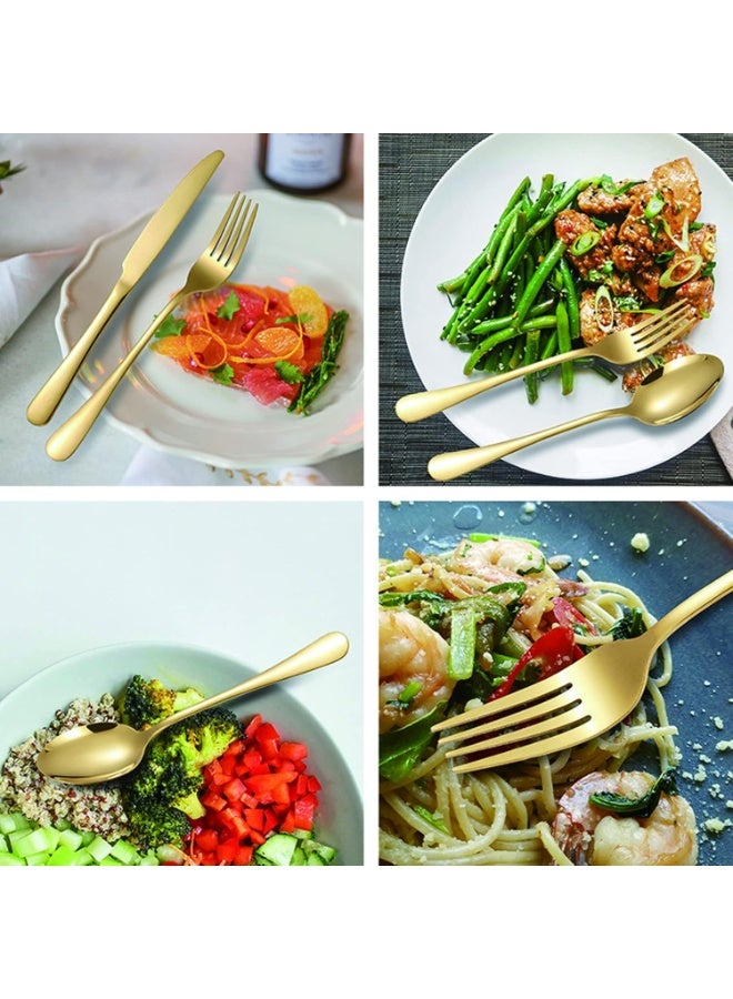 بلومنغ تايم أدوات مائدة من الفولاذ المقاوم للصدأ 24 قطعة هدية مجموعة صناديق ، سكين ستيك الغربية ، شوكة وملعقة مجموعة أدوات المائدة ، أدوات المائدة رف هدية مجموعة صناديق - Image 4