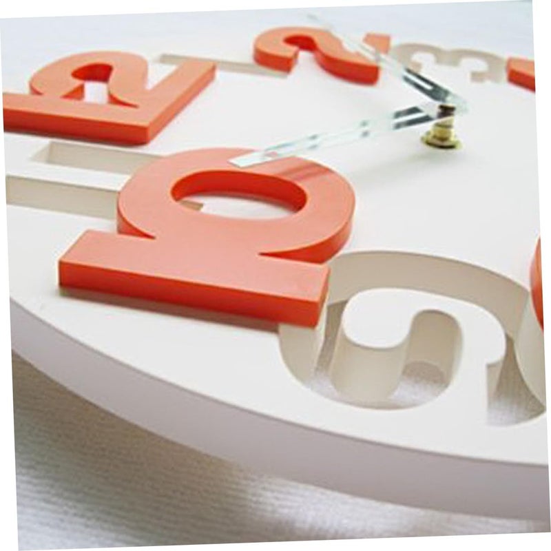 ABOOFAN Hollow Out Big Digit Round Wall Clock White Modern Home Office Decor Plastic Silent Battery Operated Creative Art Clock - Image 3